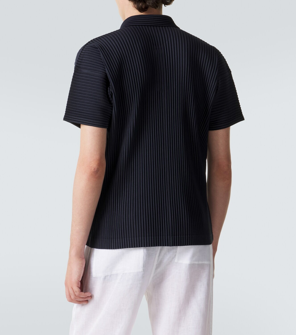 Homme Plissé Issey Miyake Basics pleated polo shirt