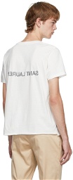 Saint Laurent Off-White Reversed Logo T-Shirt