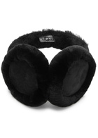 Ugg Shearling Trimmed Suede Bluetooth Earmuffs , Hats, Black
