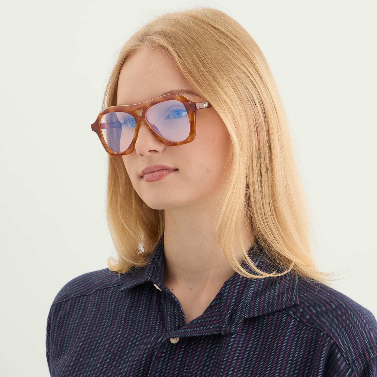 Le Specs Drizzle Blue Light Optical Glasses in Vintage Tort/Blue Light Lens 