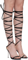 AREA Black Sergio Rossi Edition Shibari Heeled Sandals