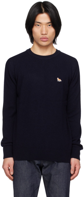 Photo: Maison Kitsuné Navy Baby Fox Sweater