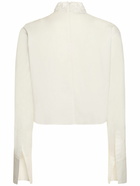 PHILOSOPHY DI LORENZO SERAFINI Cotton Poplin Blouse with Lace Inserts