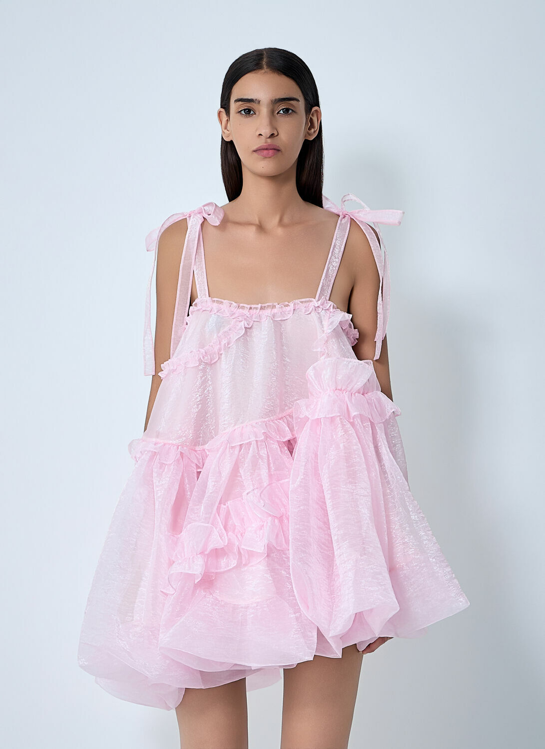 Cecilie Bahnsen Ruffle Trim Midi Dress