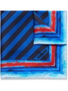 MISSONI - Printed Silk-Twill Pocket Square - Blue