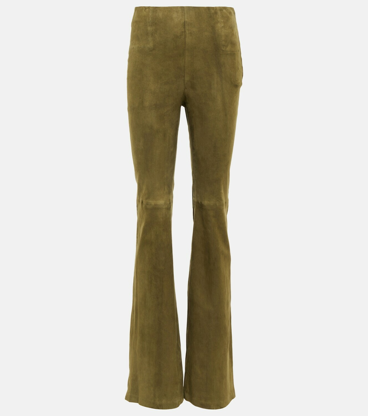Dorothee Schumacher - High-rise flared suede pants