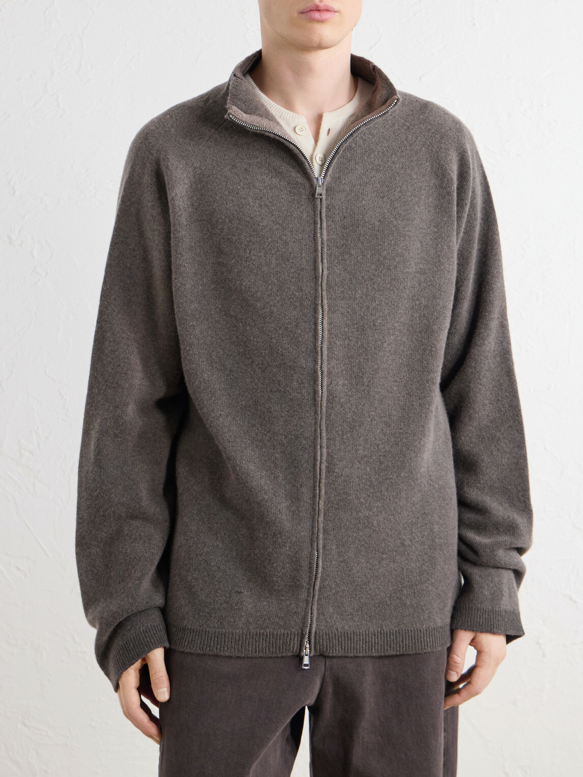 Our Legacy - Merino Wool Zip-Up Cardigan - Brown