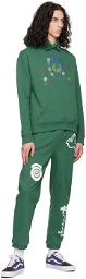 Carne Bollente Green Embroidered Hoodie