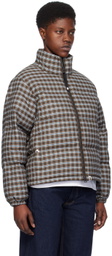 BAPE Brown Check Down Jacket