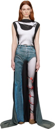 Y/Project Black & White Jean Paul Gaultier Edition Maxi Dress