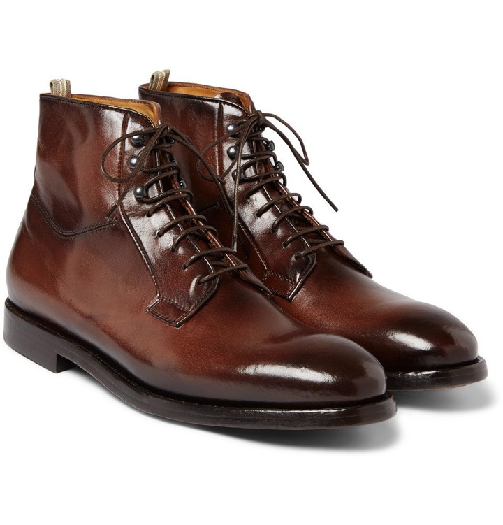 Photo: Officine Creative - Herve Burnished-Leather Boots - Men - Brown