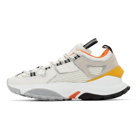 AAPE by A Bathing Ape White and Orange Dimension Sneakers