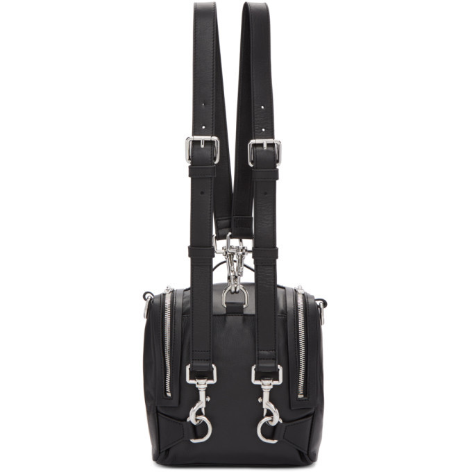 McQ Alexander McQueen Black Mini Convertible Box Backpack McQ