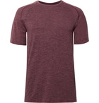 Lululemon - Metal Vent Tech Mélange Stretch-Jersey T-Shirt - Burgundy