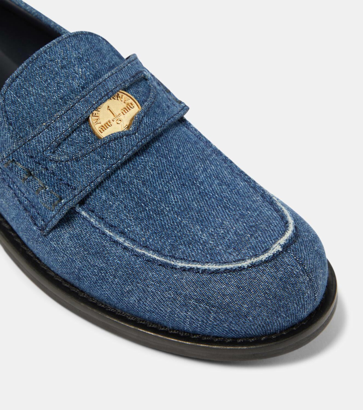 靴 90s miumiu denim loafer slip on archive MIU MIU - 90s miumiu denim loafer slip on archiveの通販 by
