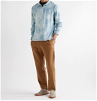 Barena - Calenda Tie-Dyed Cotton-Jersey Half-Zip Sweatshirt - Blue