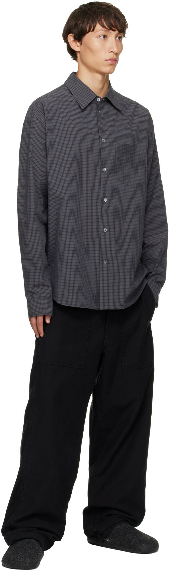 Marni Gray Check Poplin Shirt