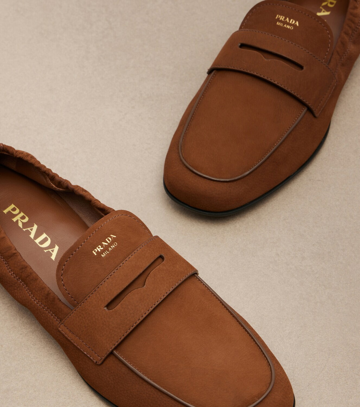 Prada Leather penny loafers