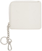 Maison Margiela White Keychain Coin Purse Card Holder