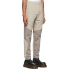 Arnar Mar Jonsson Grey and Beige Patch Engineered Track Trousers