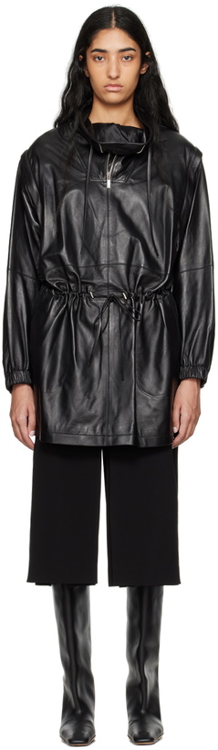 Photo: Helmut Lang Black Gusset Leather Minidress