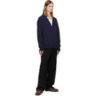 vowels Navy Alpaca Cardigan