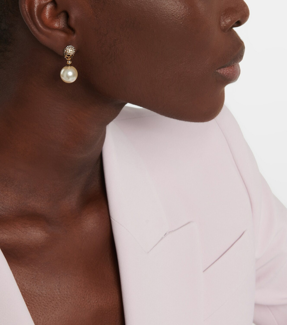ピアス MCQUEEN SKULL EARRINGS WITH PEARL Alexander Mcqueen 'Skull' Pearl Earrings | Balardi