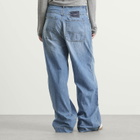 Maison Margiela Women's Oversized Jeans in Medium Blue Vintage