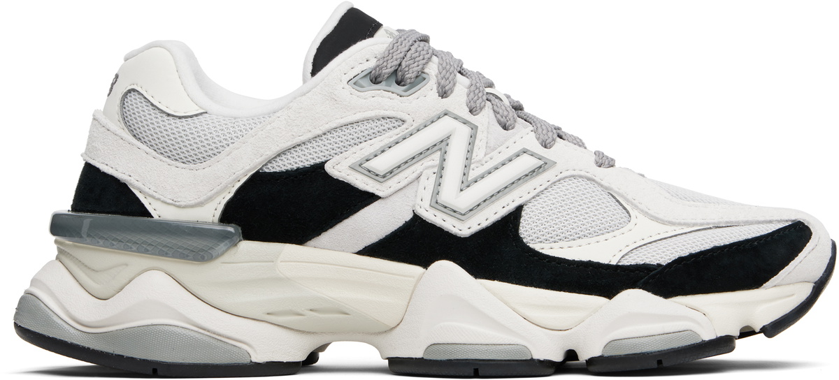 New Balance 9060 Panelled Leather Sneakers White And Blue