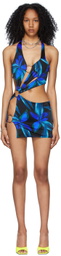 Louisa Ballou Black & Blue Sex Wax Dress