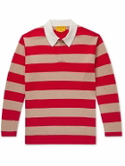 Guest In Residence - Rugby Striped Cashmere Polo Shirt - Red