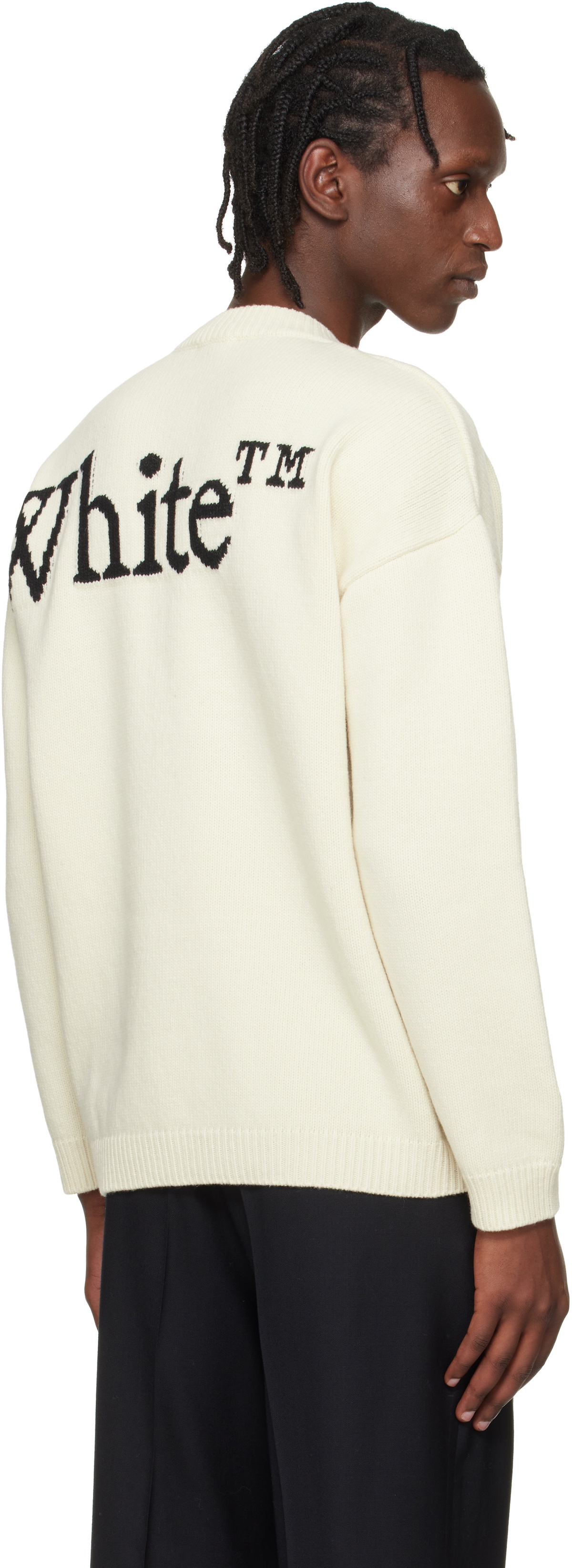 Off-White Off-White Bookish Knit Crewneck Sweater