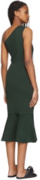 JW Anderson Green One-Shoulder Dress