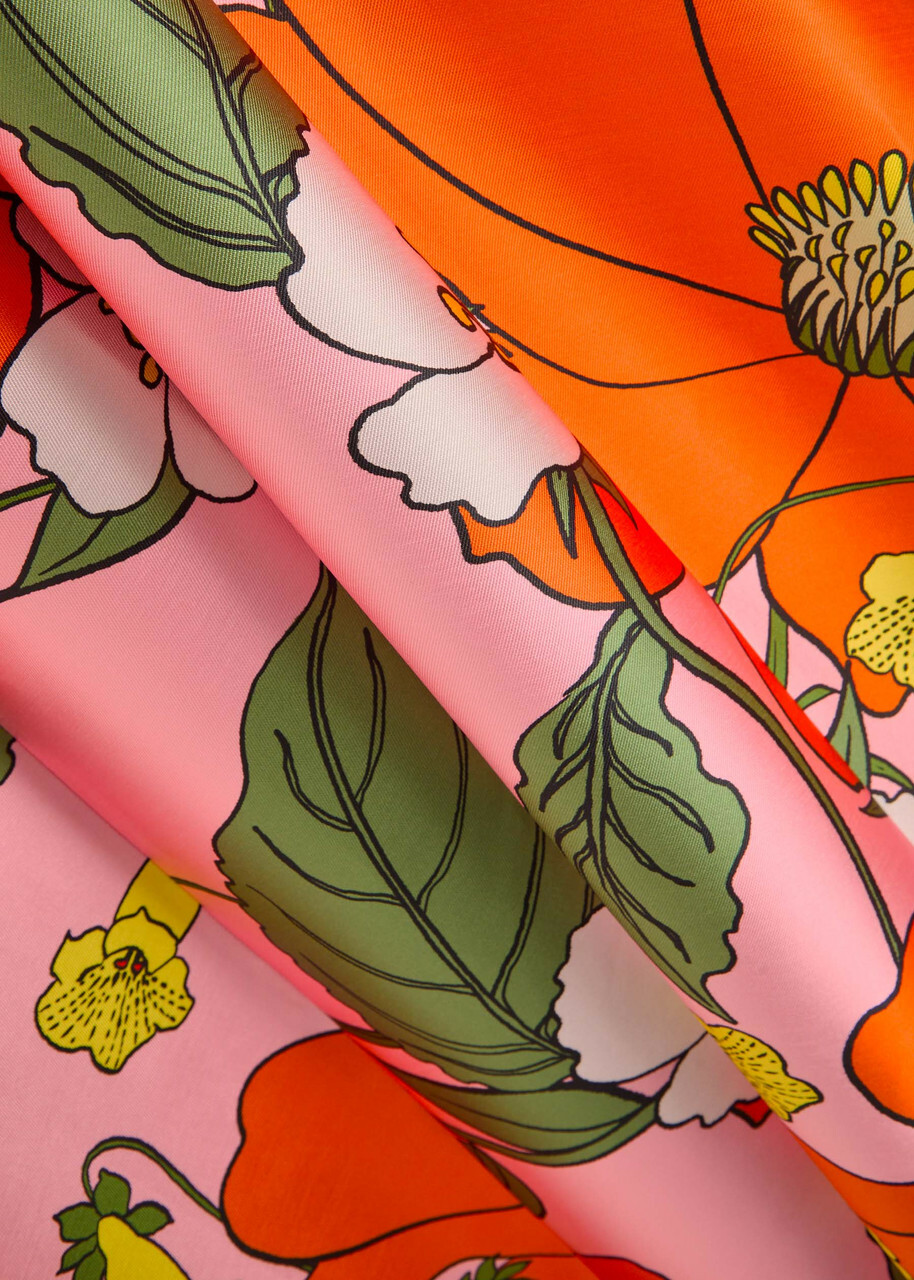 Borgo DE Nor Isabella Floral-print Satin Maxi Dress Multicoloured