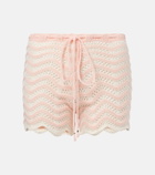Bananhot Mina striped cotton-blend shorts