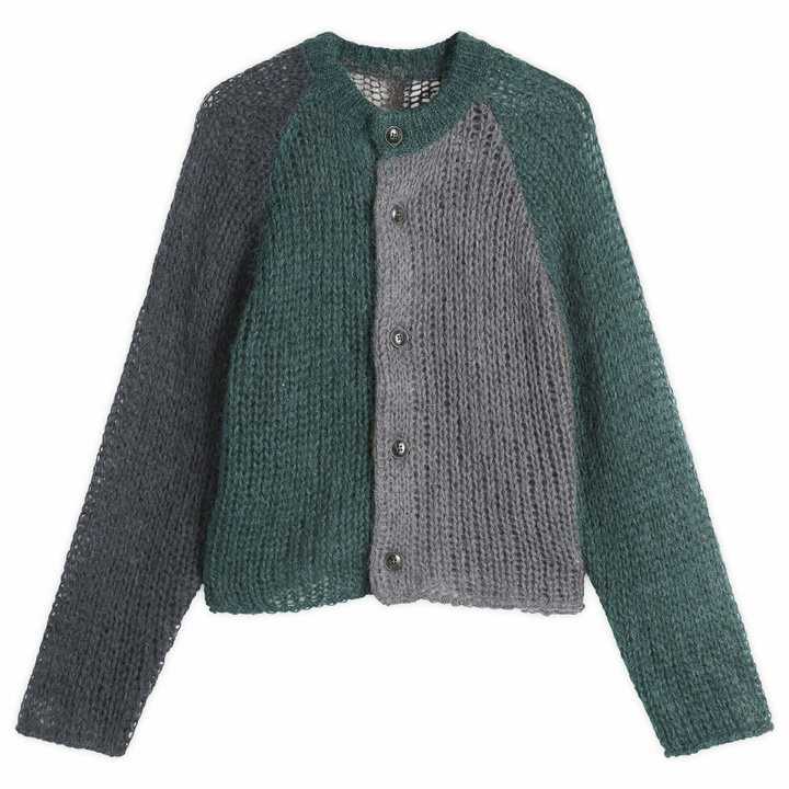 Photo: Beams Boy Women's Mohair Crazy Cardigan in Charcoal Grey 