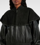 JW Anderson Caped leather jacket