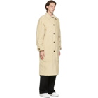 Kenzo Reversible Khaki and Beige Corduroy Coat