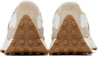 New Balance White & Tan 327 Sneakers