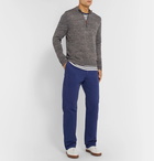 Inis Meáin - Linen Half-Zip Sweater - Gray