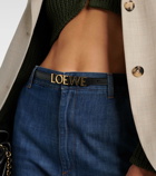 Loewe Slim logo leather belt