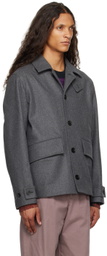 PS by Paul Smith Gray Flap Pocket Jacket