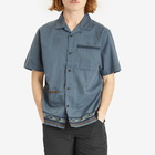 KAVU Men's Bay Beach Camp Collar Vacation Shirt in Stormy Weather