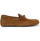 Tod's - Gommino Suede Driving Shoes - Tan