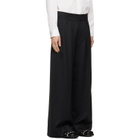 Simone Rocha Black Peeling Waist Wide Leg Trousers