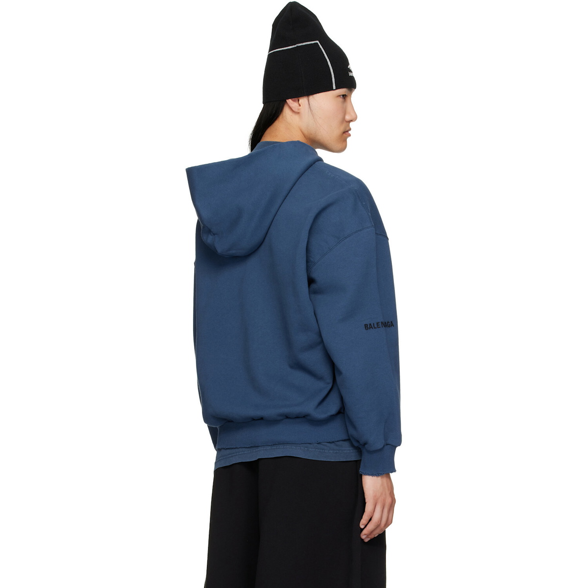 Balenciaga Blue 'VIP' Zip-Up Hoodie