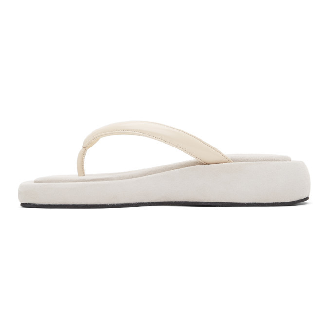 LOW CLASSIC Off-White Platform Flip Flop Sandals Low Classic