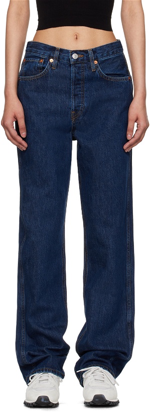 Photo: Re/Done Blue 90s High Rise Loose Jeans