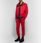 AMIRI - Leather-Trimmed Tech-Jersey Track Jacket - Men - Red