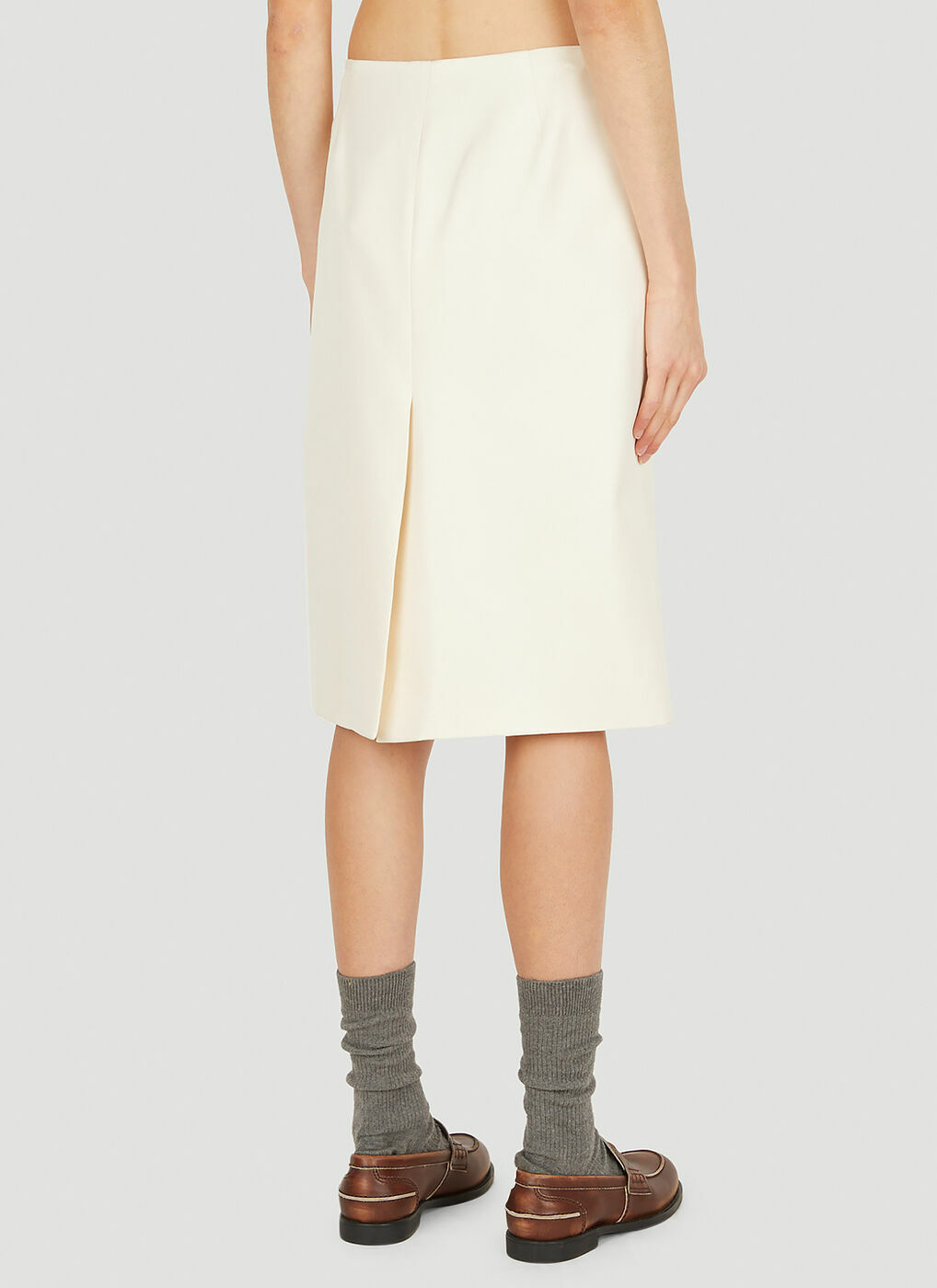 Miu Miu - Classic Suit Skirt in Cream Miu Miu